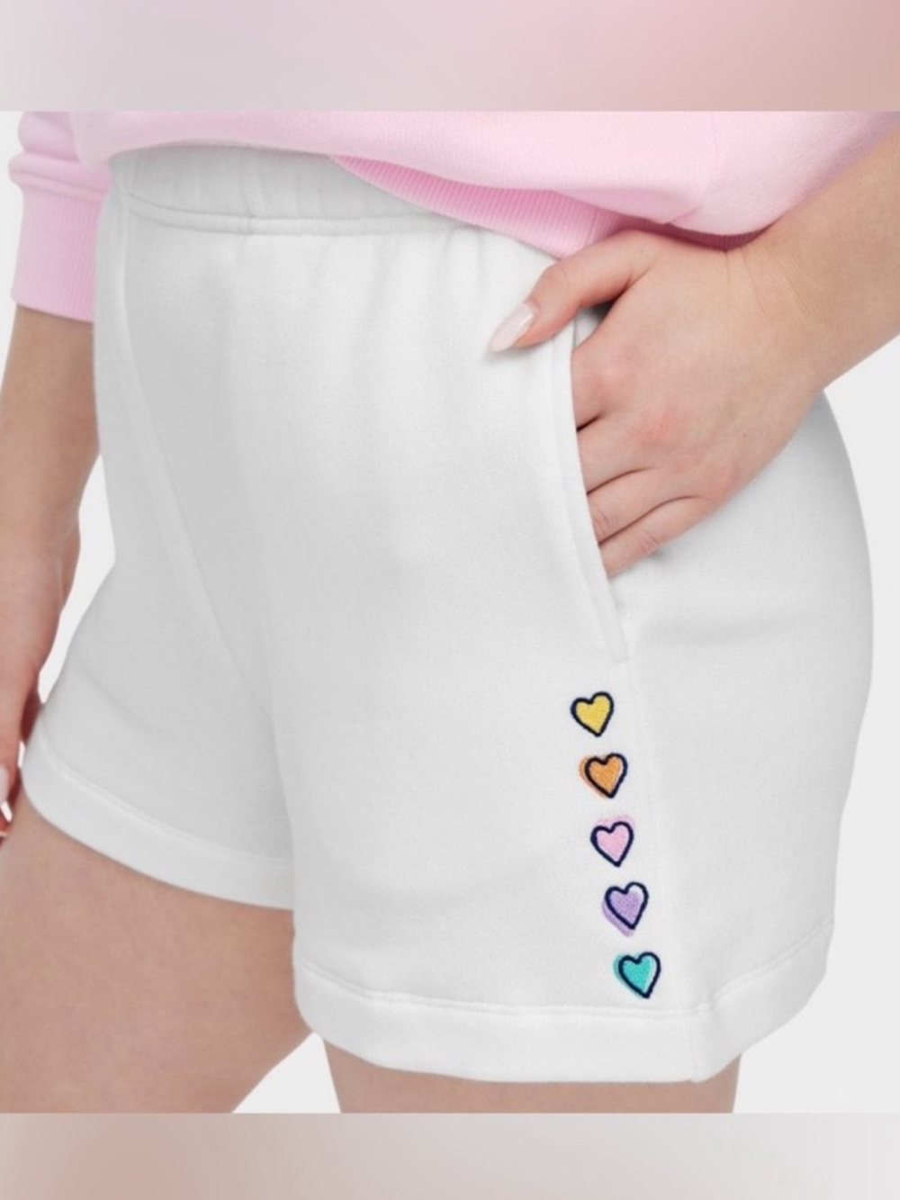 NWT Limited Edition Roller Rabbit x Target White Heart Accent Shorts